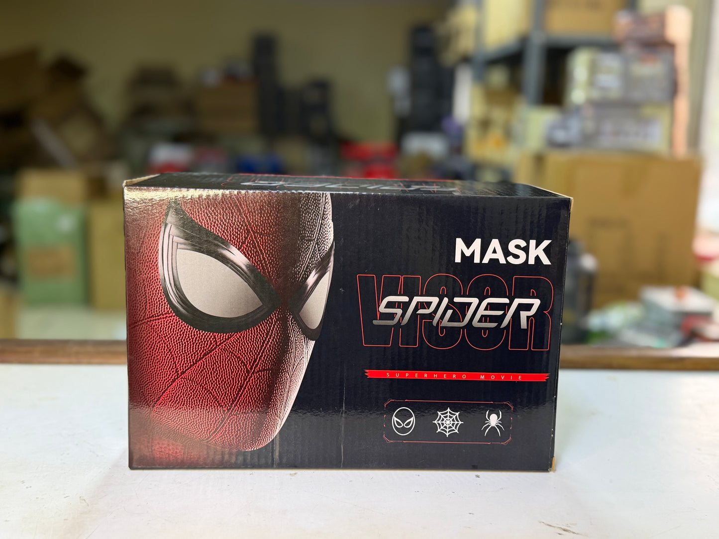 Spider-Man Costume Cosplay Manual Mask With Jaw Control