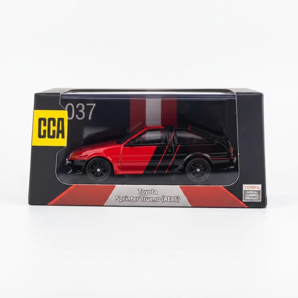CCA | Toyota AE86 Red Black | 1:64 Scale | Diecast Car | Acrylic Display Case