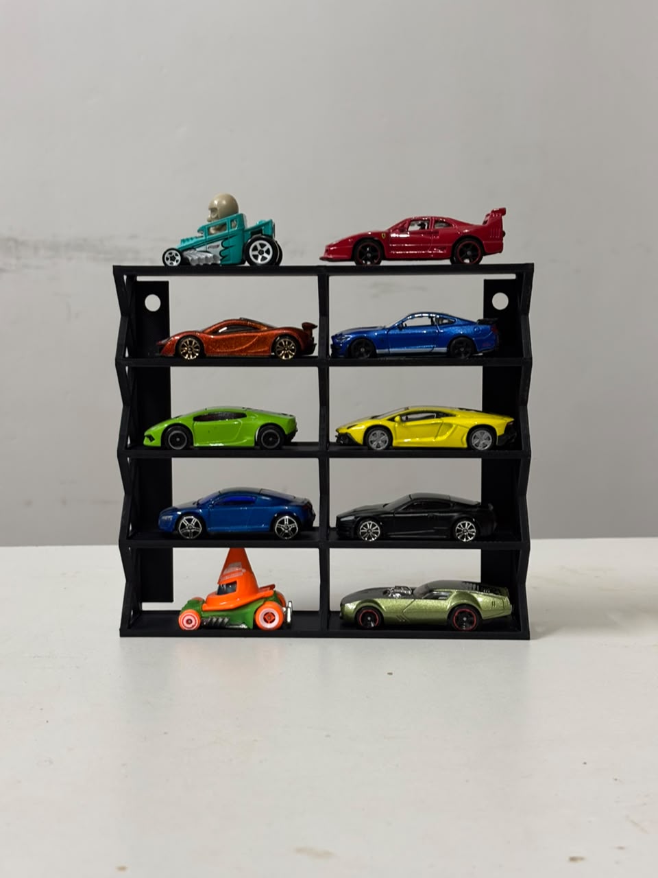 Hot Wheels 1:64 Diecast Display Stand – 10 Rack Car Display Stand (Cars Not Included)