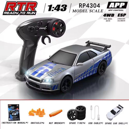 HB Toys RP4304 1:43 Nissan Skyline R34 RC Drift Car