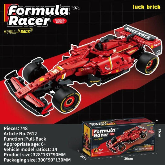 Ferrari Formula Racer Pull-Back Building Block Set (NO.7612)
