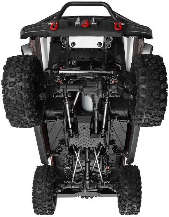WL-Toys 104020 Bronco 1/10 Scale RC Crawler - 4WD Off-Road Remote Control Car, Electric Winch, 550 Brushed Motor, Dual Speed, High Torque Climbing Vehicle | India Edition (Silver)