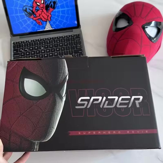 Spider-Man Costume Cosplay Manual Mask With Jaw Control