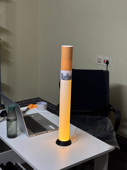 Retro Cigarette-Inspired LED Desk Lamp (5v input , 60CM)| Modern Novelty Ambient Standing Lamp | Warm White Mood Light for Living Room, Bedroom, Gaming Room & Cafe Decor
