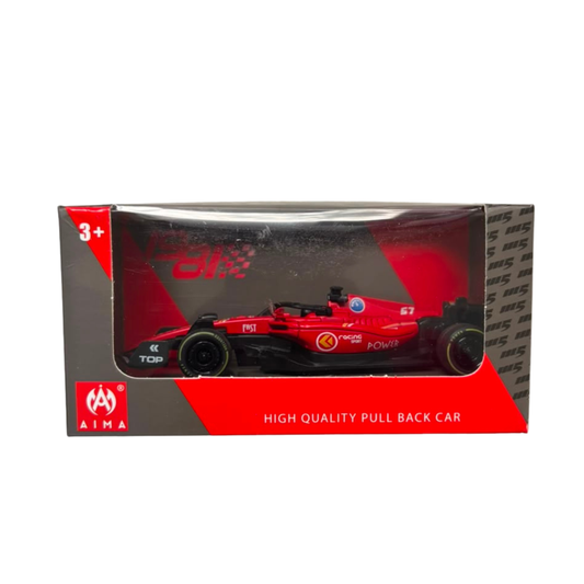 Aima 1:32 Scale Pull-Back Formula Racing Car Die-Cast Model – Red Edition