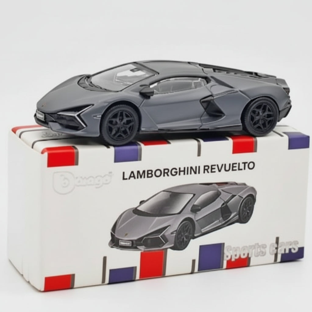 Bburago 1:64 Scale Lamborghini Revuelto Grey Diecast Model Car