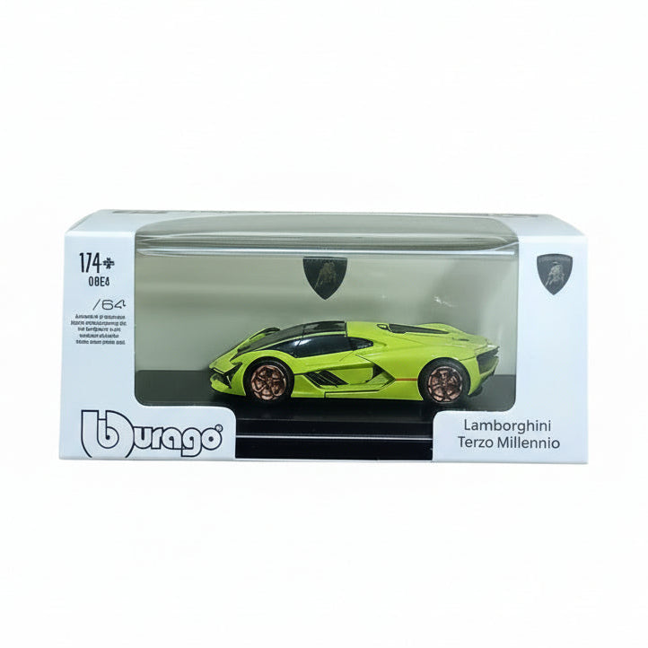 Burago 1:64 Lamborghini Terzo Millennio Green Diecast Car