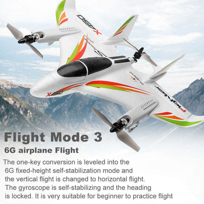 GoolRC WLtoys XK X450 Aviator Airplane 2.4GHz 6 Channel Brushless Motor RC Aircraft