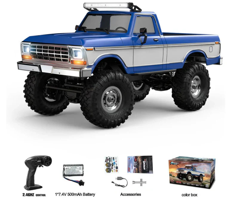 HB R1610 1:16 Retro Ford F150 Blue 4WD RTR Crawling Rc truck
