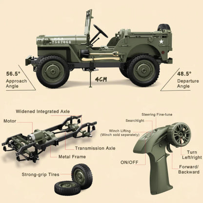 JJRC C8815 1:10 4WD Willys Military Jeep RC