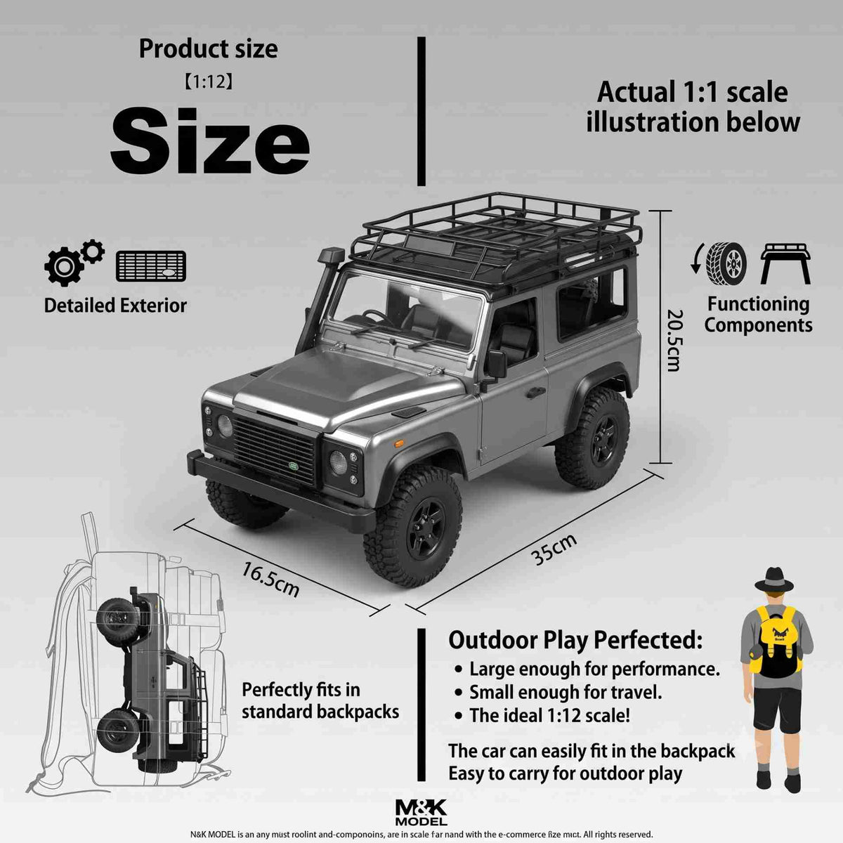 MN99S upgraded 280 motor 4-link suspension remote control crawler
