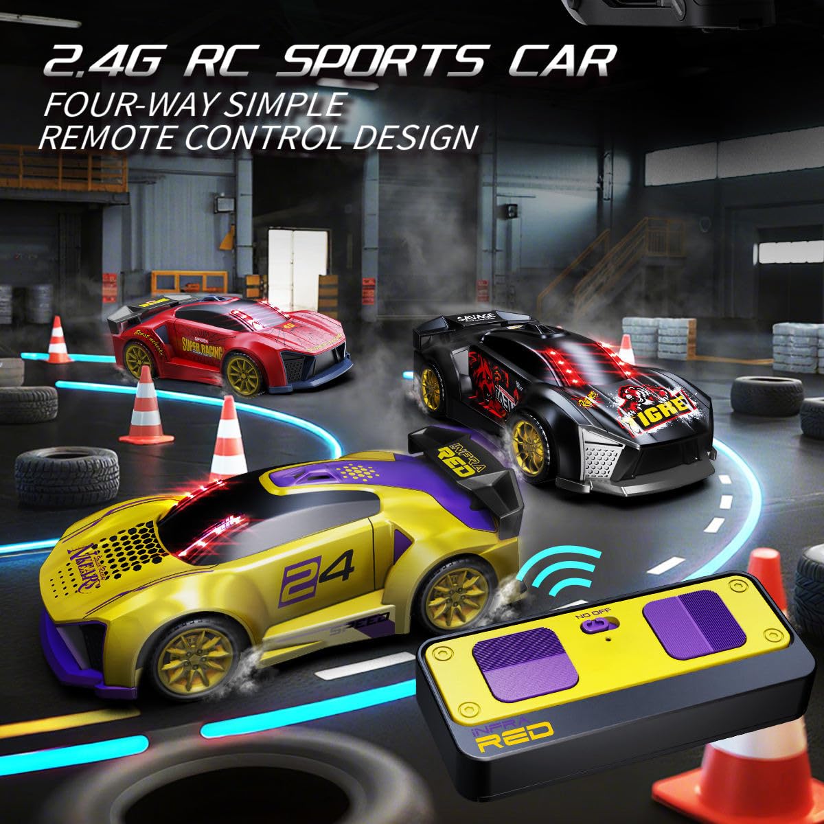 Magicwand 2-Player Infrared Battle RC Car with Dual Remotes