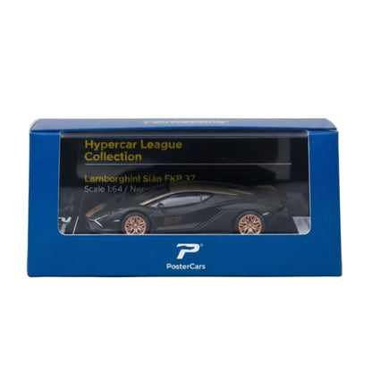 PosterCars | Lamborghini Sián FKP 37 | Black | 1:64 Scale | Diecast Model Car