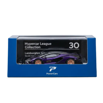 PosterCars | Lamborghini Sián FKP 37 | Violet | 1:64 Scale | Diecast Model Car