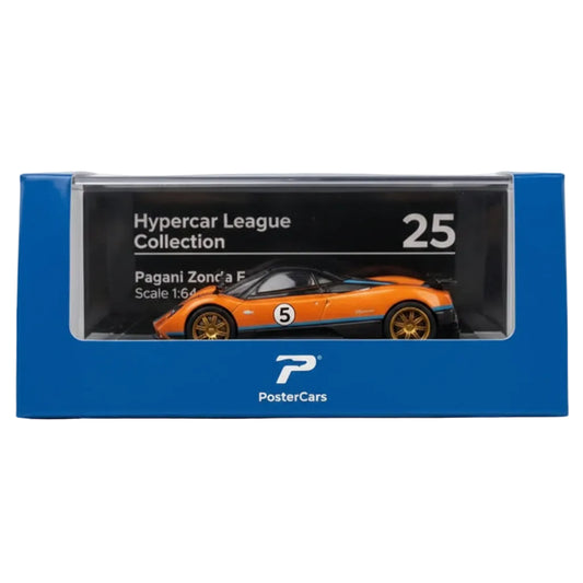 PosterCars | Pagani Zonda F | Orange | 1:64 Scale | Diecast Model Car