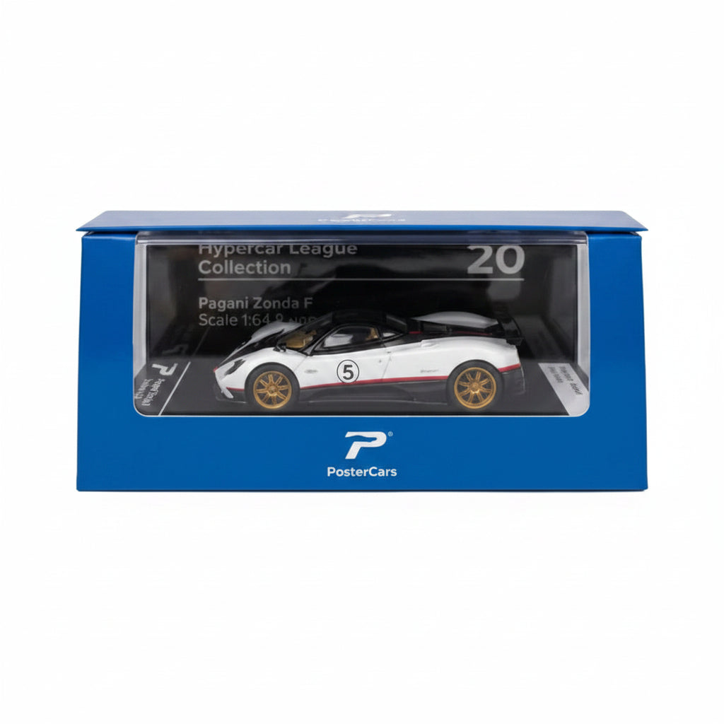 PosterCars | Pagani Zonda F | White | 1:64 Scale | Diecast Model Car