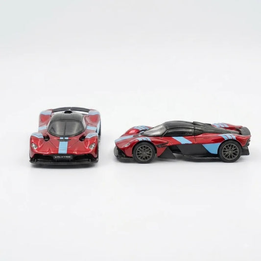PosterCars | Aston Martin Valkyrie | Red | 1:64 Scale | Diecast Model Car