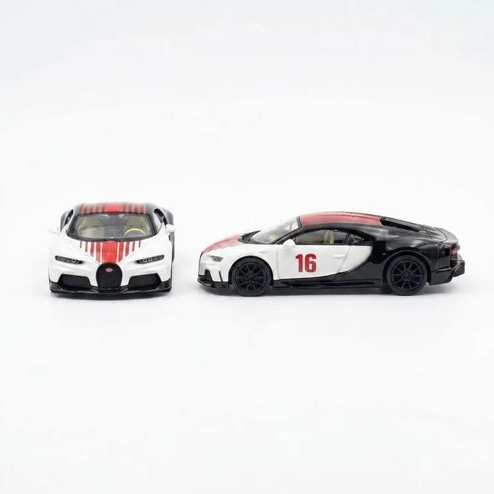 PosterCars | Bugatti Chiron Super Sport | White | 1:64 Scale | Diecast Model Car