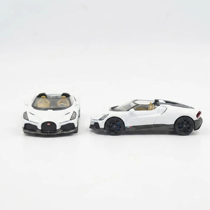 PosterCars | Bugatti Mistral | White | 1:64 Scale | Diecast Model Car