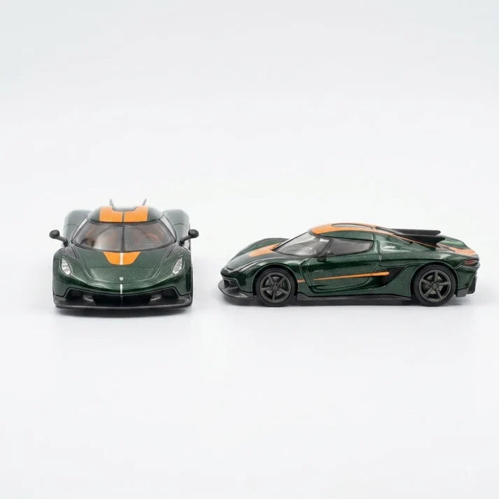 PosterCars | Koenigsegg Jesko Absolut | Dark Green | 1:64 Scale | Diecast Model Car