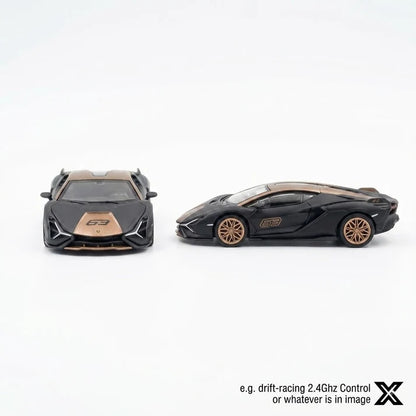 PosterCars | Lamborghini Sián FKP 37 | Black | 1:64 Scale | Diecast Model Car