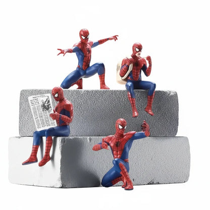 Spider-Man Miniature Action Figure 4 Pcs – Car Dashboard, Desk