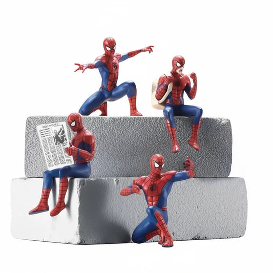 Spider-Man Miniature Action Figure 4 Pcs – Car Dashboard, Desk