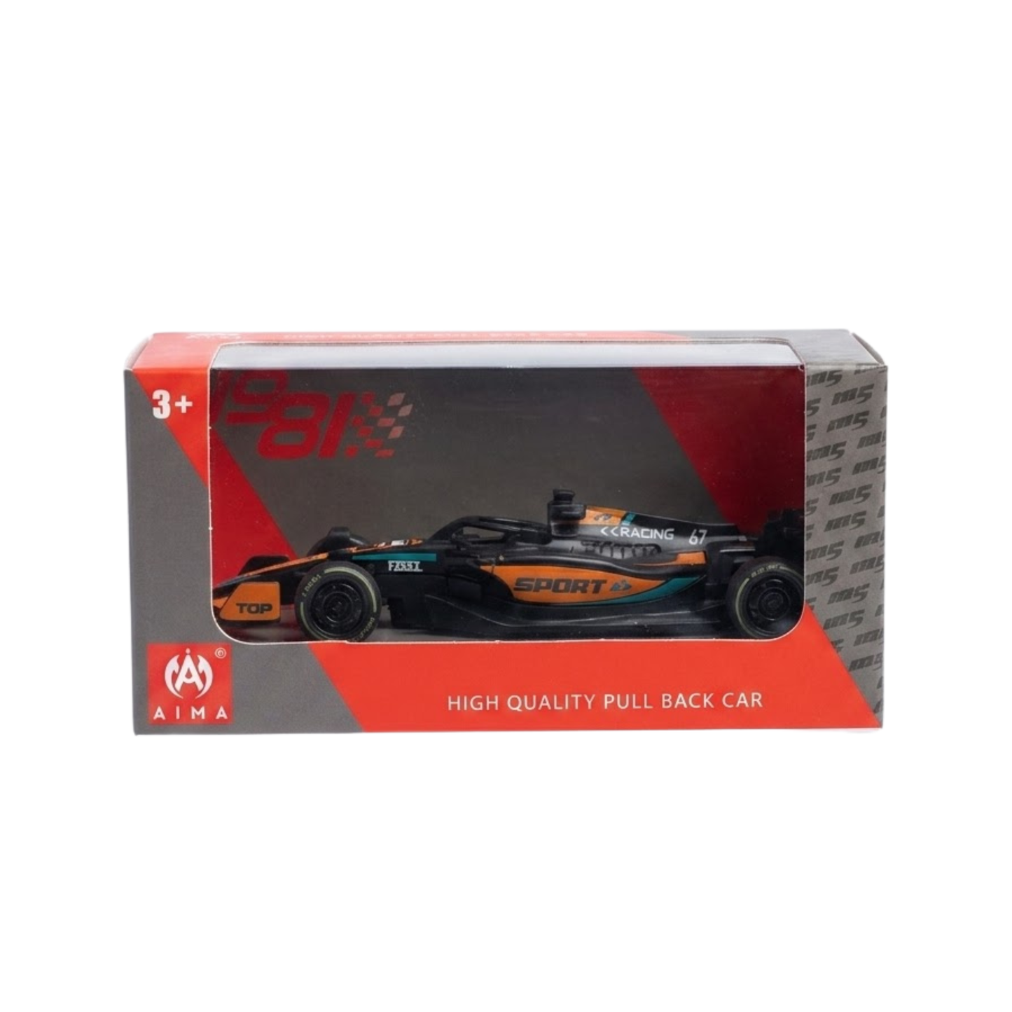 Aima 1:32 Scale Pull-Back Formula Racing Car Die-Cast Model – Red Edition