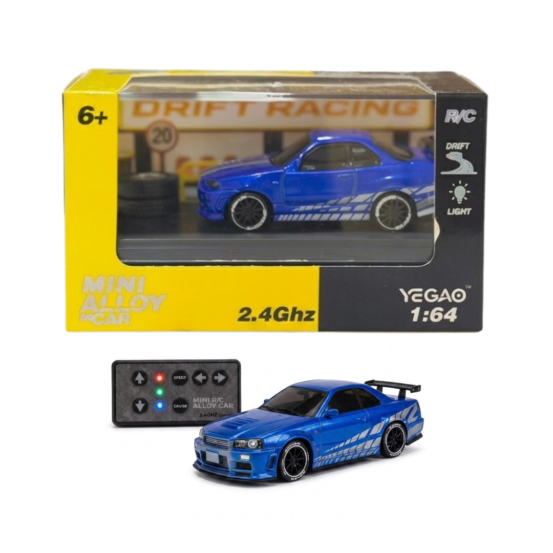 Yegao 1:64 2.4GHz mini RC alloy drift car with acrylic display box