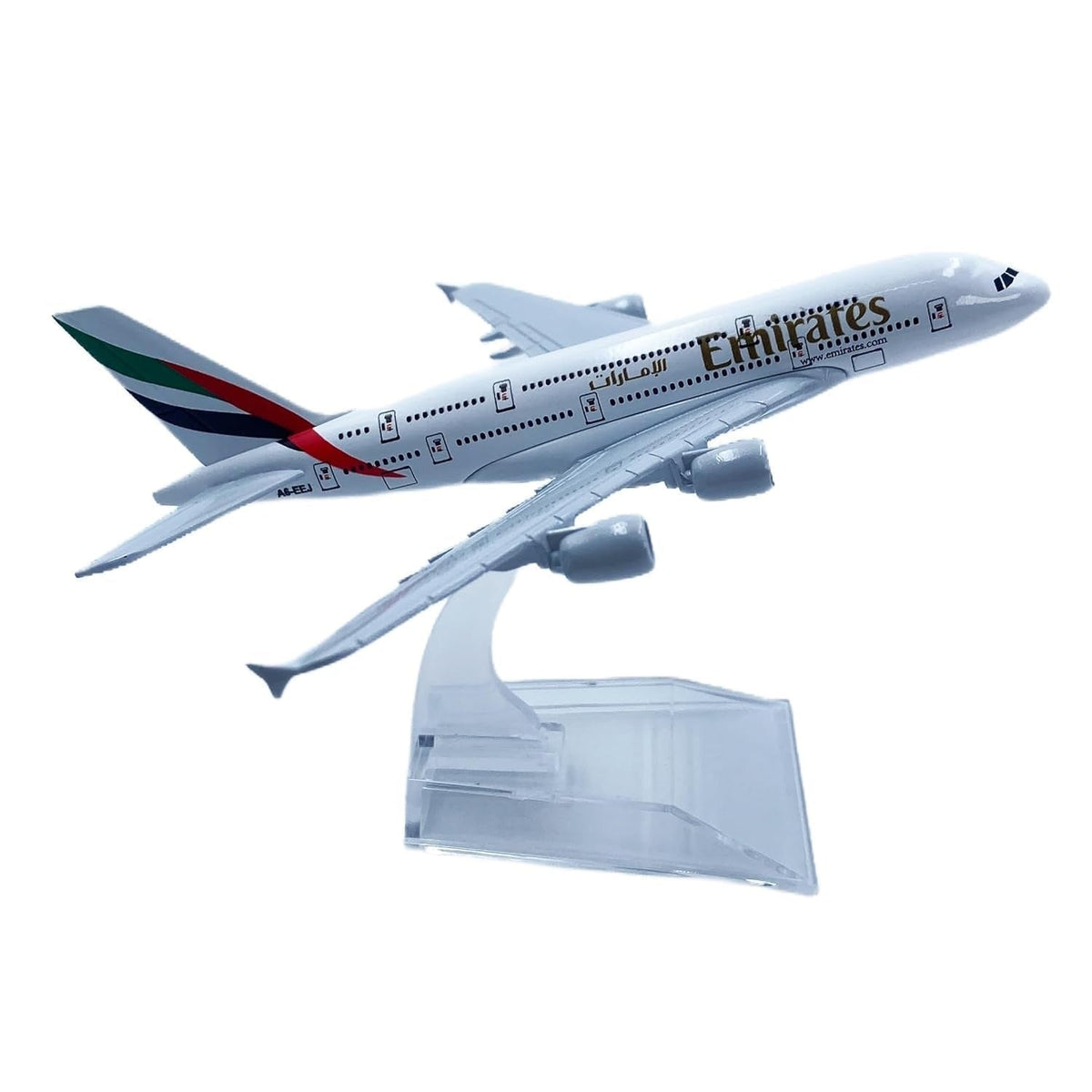 Emirates | Airbus A380-800 | A6-EEJ | 16 CM |  Diecast Metal Airplane Model | Display Stand